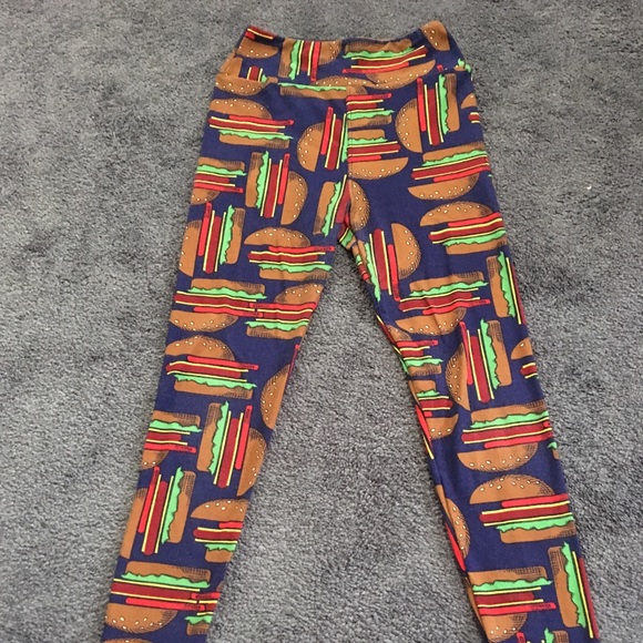 Hamburger LulaRoe leggings - Picture 1 of 5